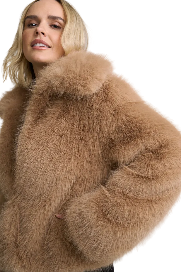 Sienna Oversized Faux-Fur Jacket