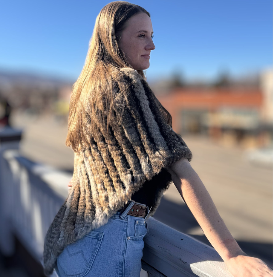 Knitted Rabbit Poncho