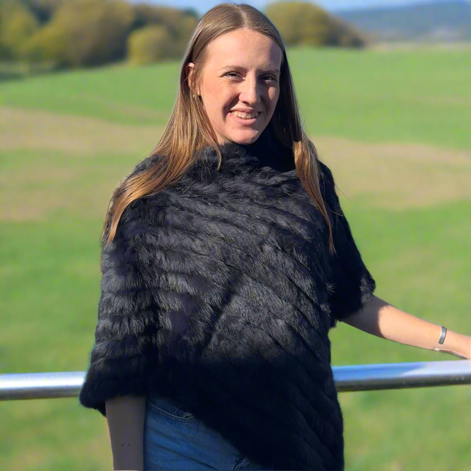 Knitted Rabbit Poncho