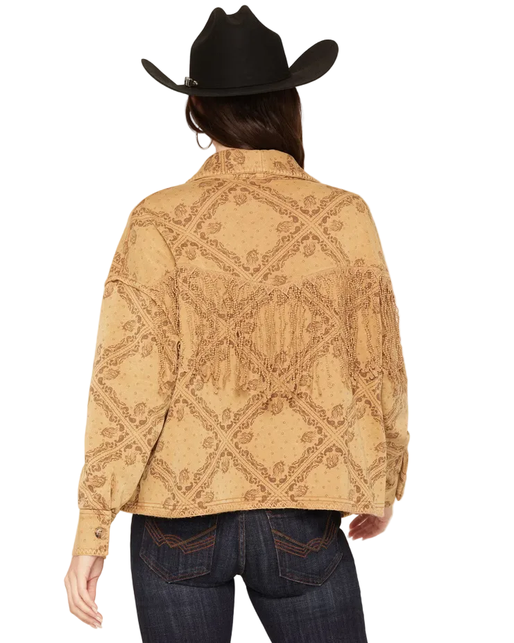 Fringe Horse Print Jacket