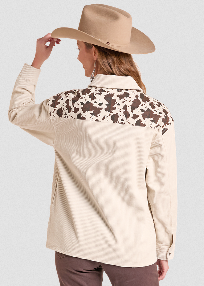 Cowhide Print Shacket