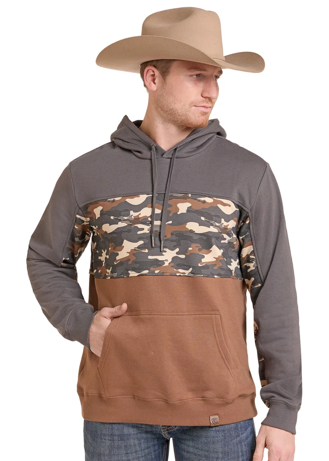 Tan Camo Block Hoodie