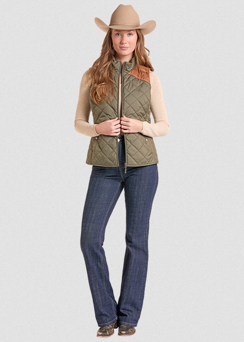 Two-Tone Quilted Vest