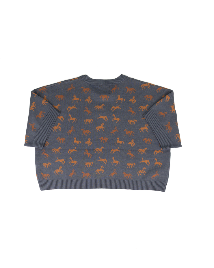 Elbow Sleeve Horse Sweater