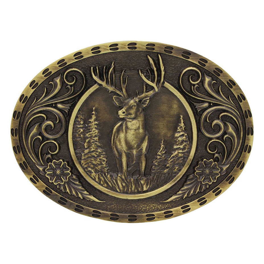 Heritage Outdoor Series Wild Stag Carved Buckle