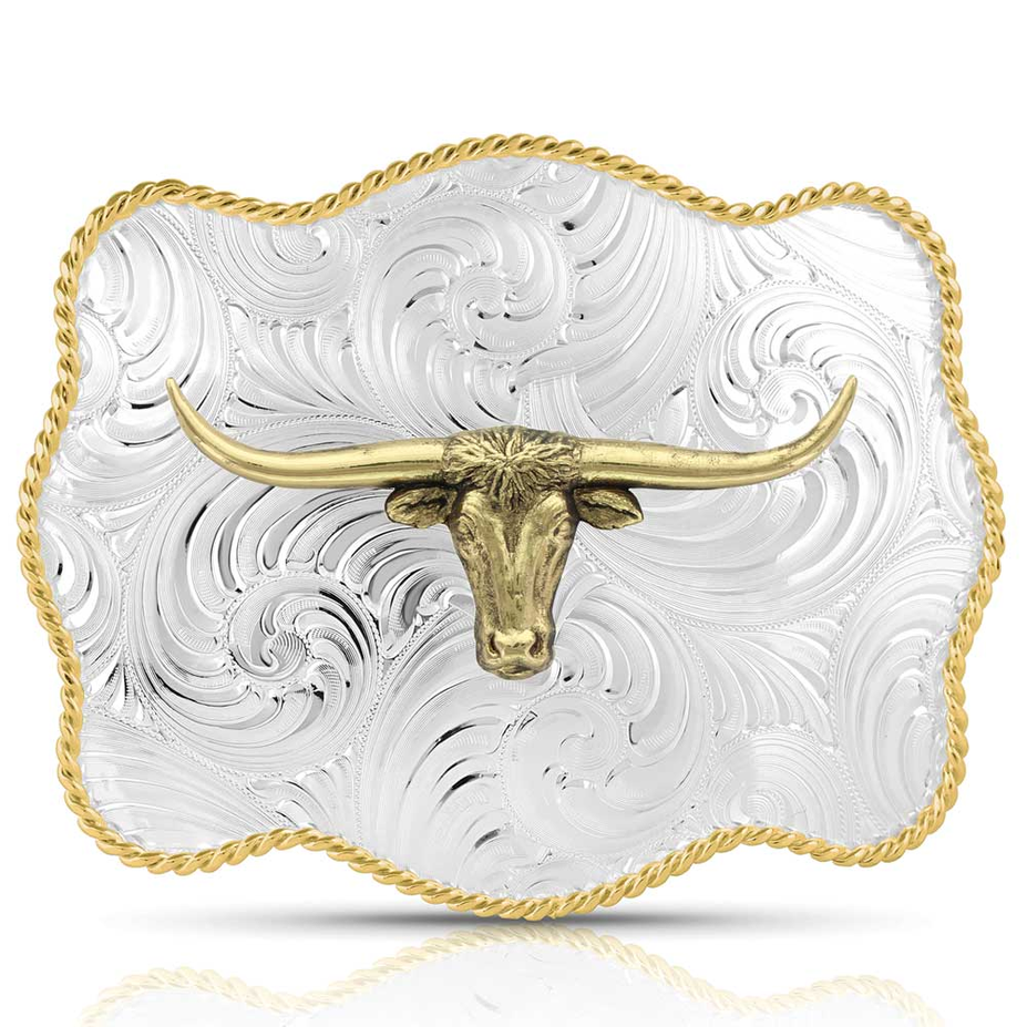 Open Country Buckle with Longhorn
