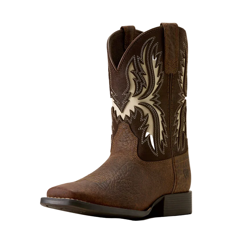 Youth Driftwood Wide Square Toe Western Boot
