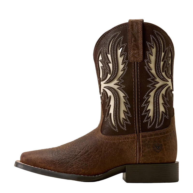 Youth Driftwood Wide Square Toe Western Boot
