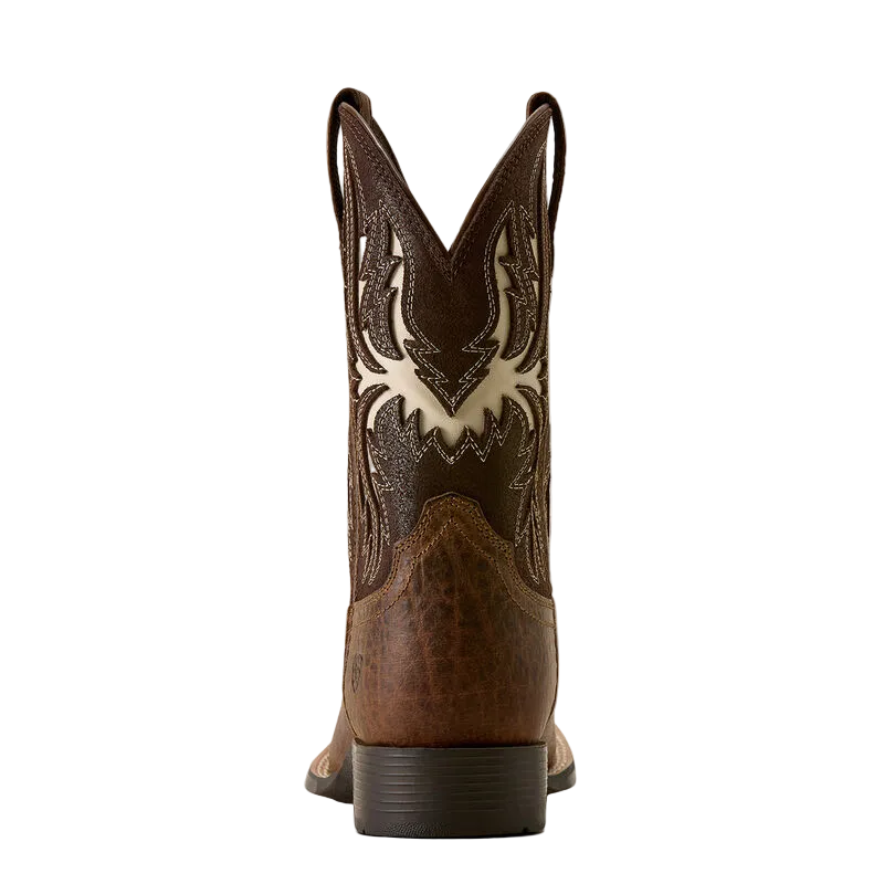 Youth Driftwood Wide Square Toe Western Boot