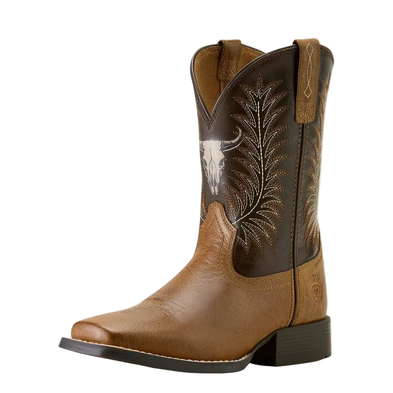Youth Stampede Wide Square Toe Western Boot