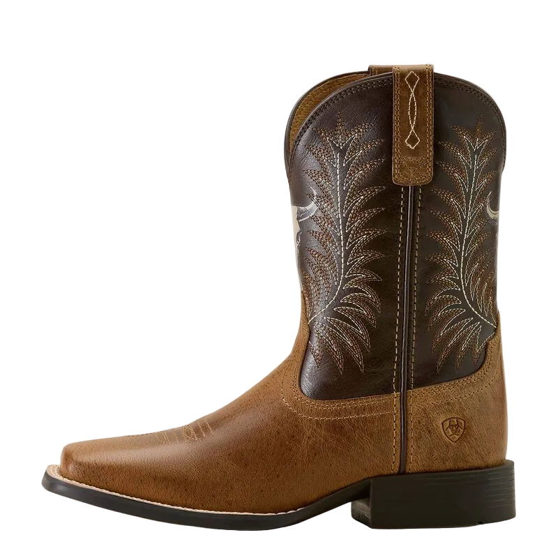 Youth Stampede Wide Square Toe Western Boot