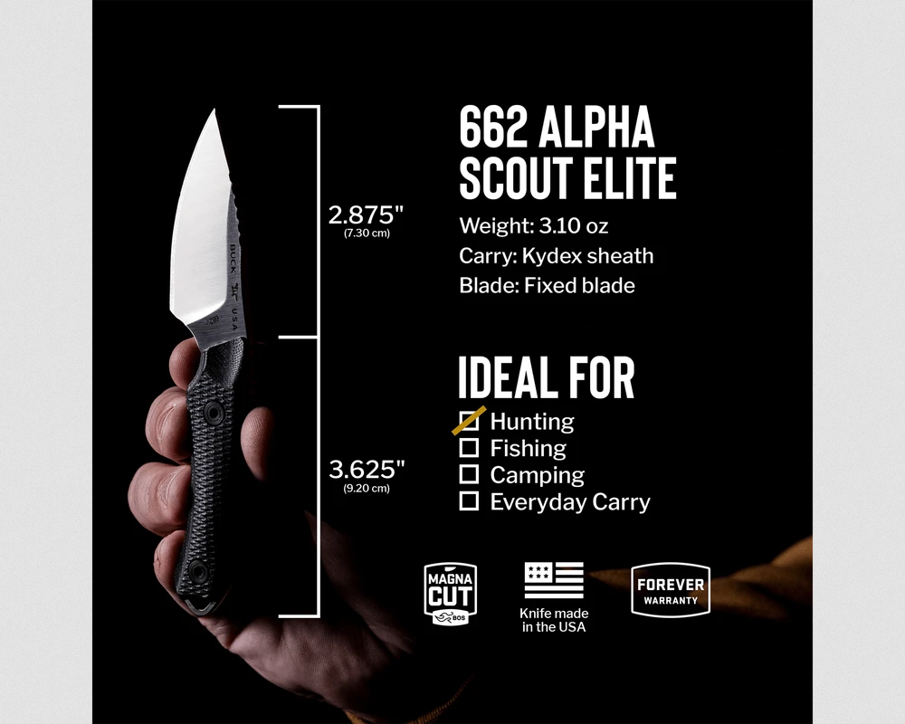 662 G10 Alpha Scout Elite Knife  - Black