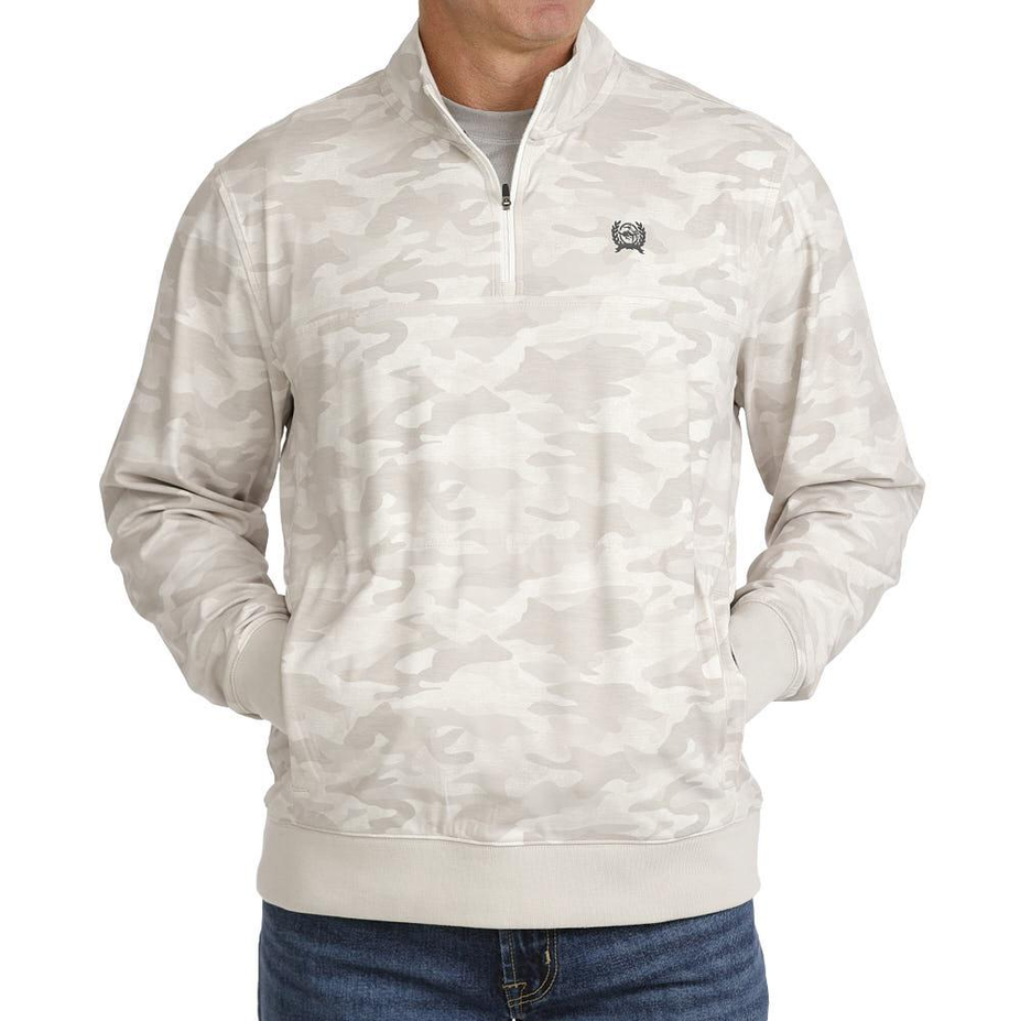 Men's Gray Camo 1/4 Zip Pullover