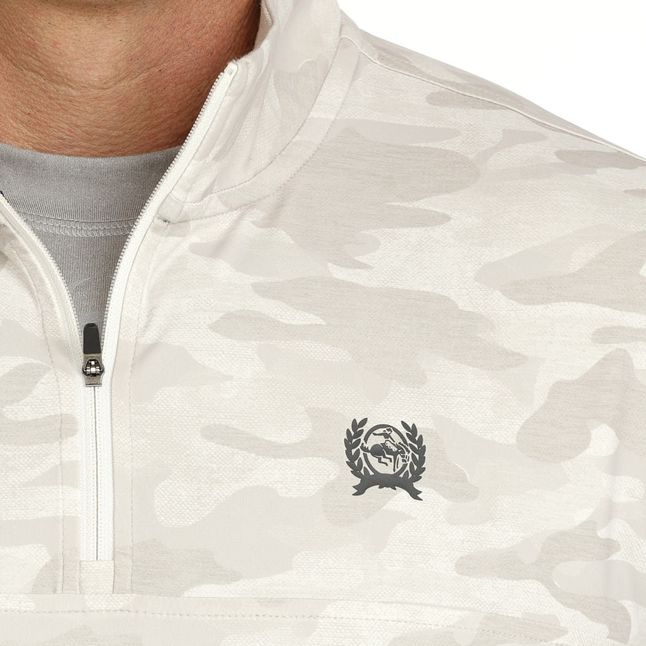 Men's Gray Camo 1/4 Zip Pullover