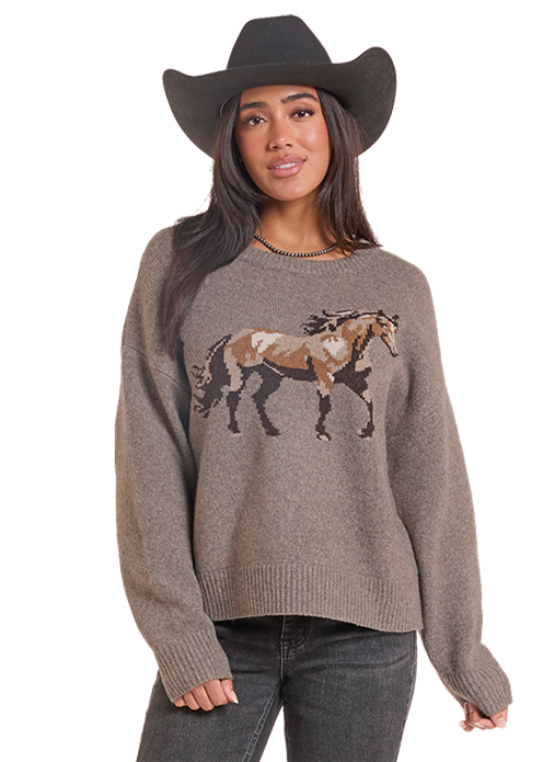 Heathered Horse Sweater