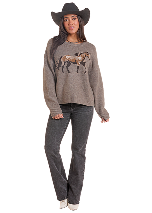 Heathered Horse Sweater