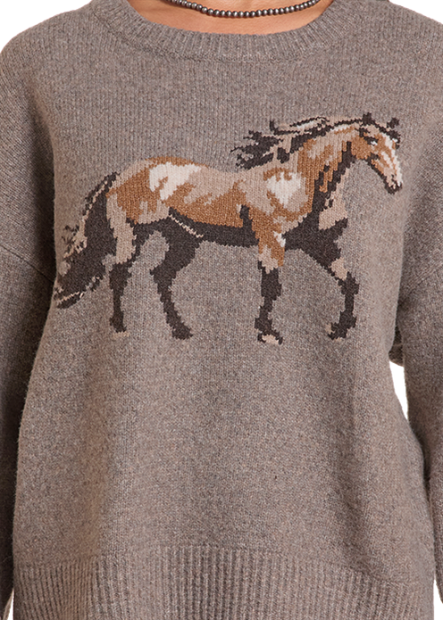 Heathered Horse Sweater
