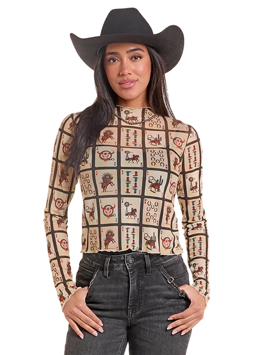 Playing Cards Mesh Top