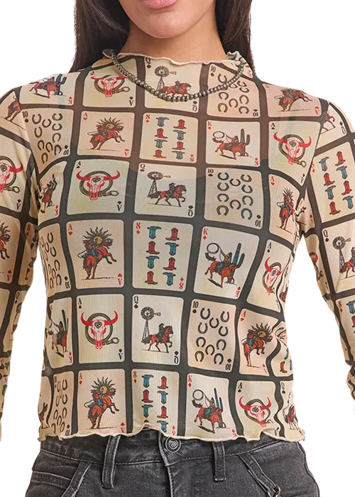 Playing Cards Mesh Top