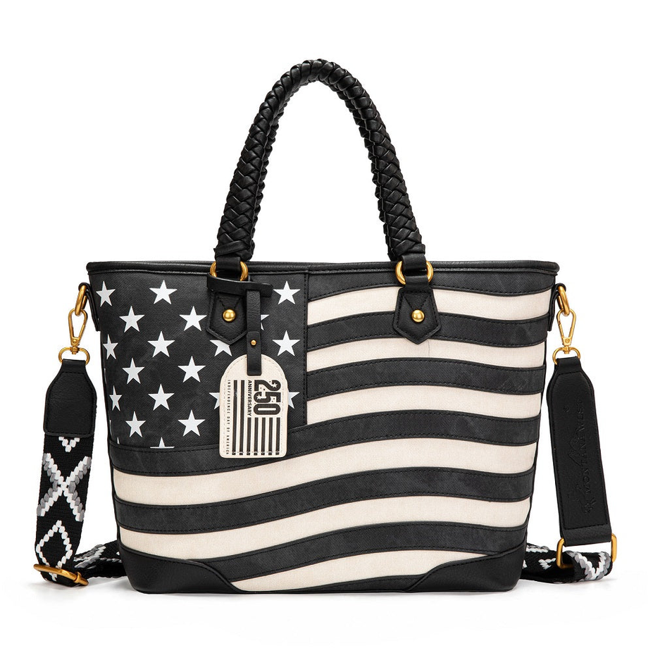 American Flag Braided Concealed Carry Tote