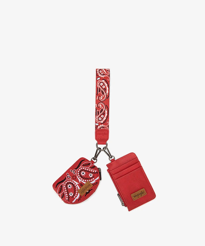 Wrangler Paisley Bandana Wallet Set - WG331-W0051RD