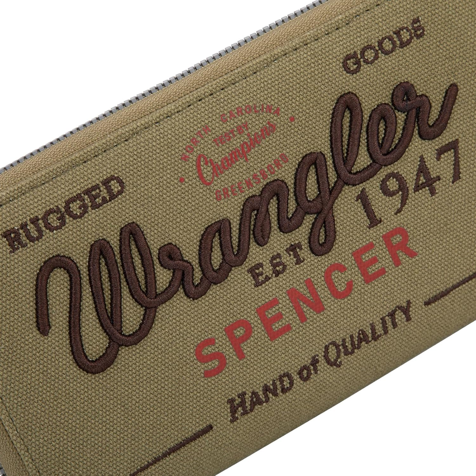 Wrangler Embroidered Canvas Wristlet - WG136-W006GN