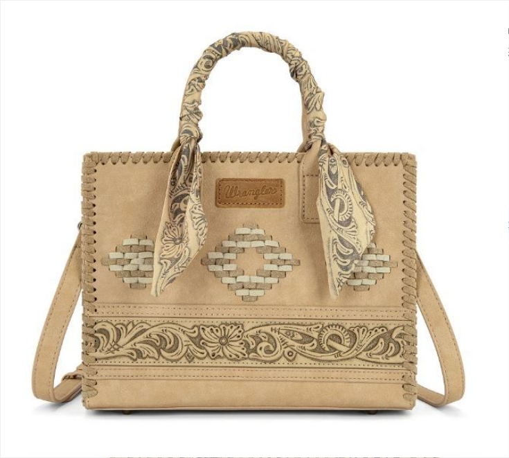 Whipstitch Aztec Satchel/Crossbody - WG-HB-310-8120-TN