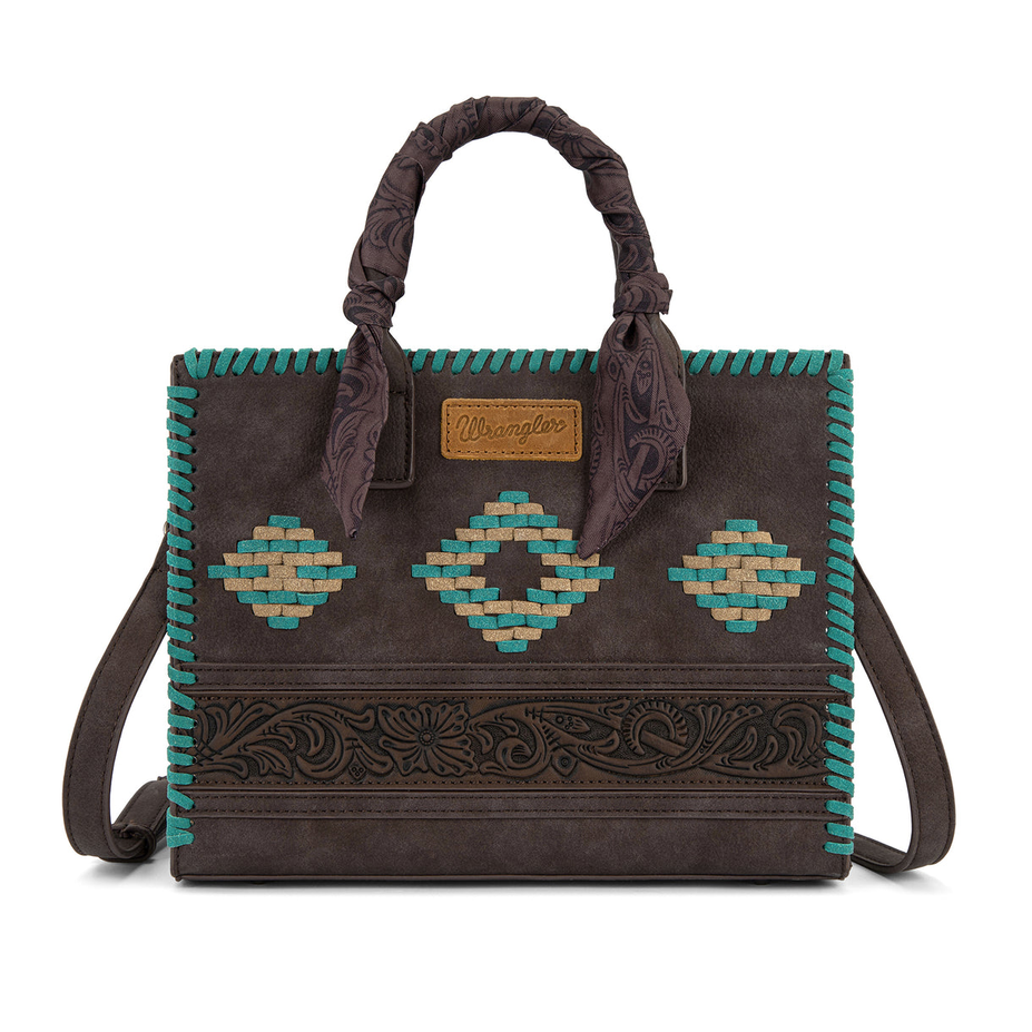 Whipstitch Aztec Satchel/Crossbody  - WG-HB-310-8120-CF