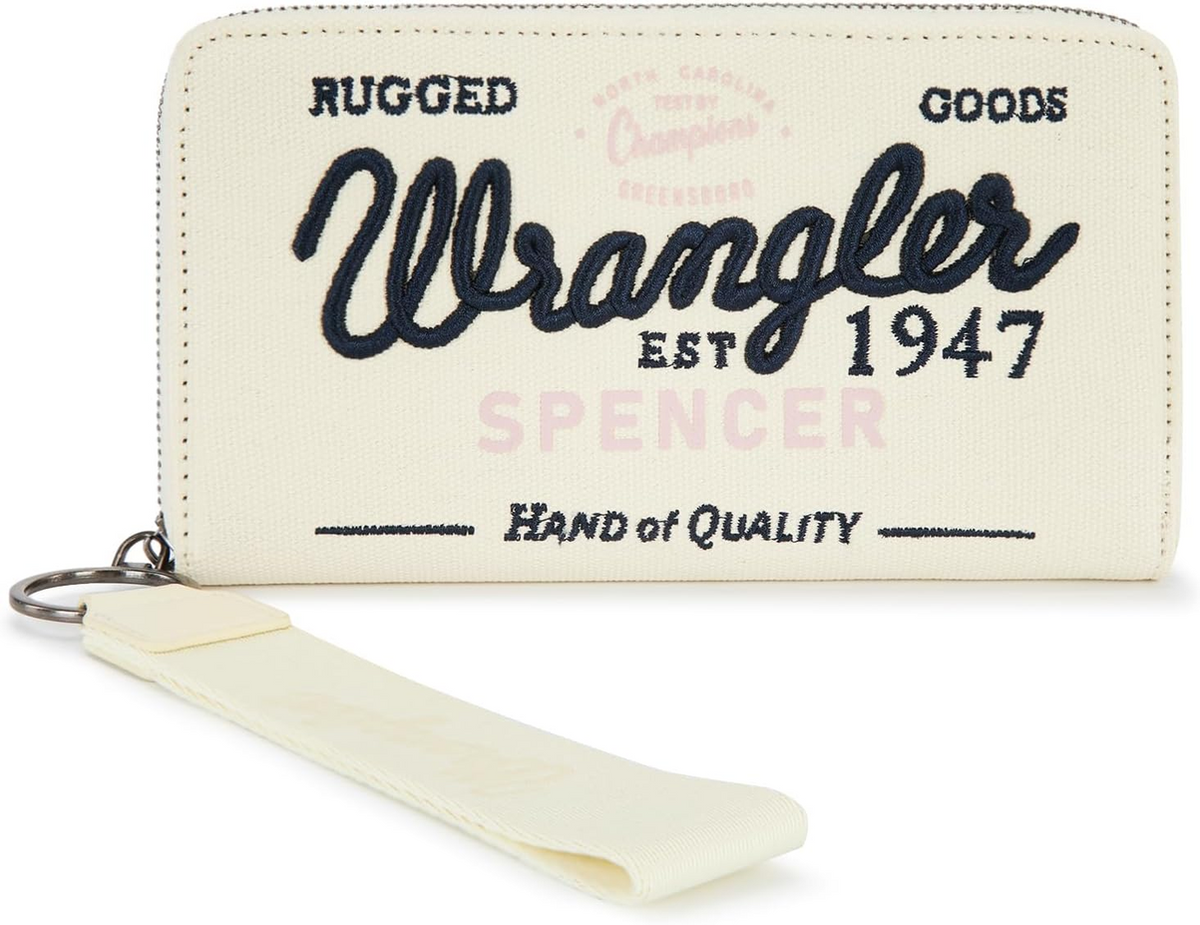 Wrangler Embroidered Canvas Wristlet - WG136-W006LPK