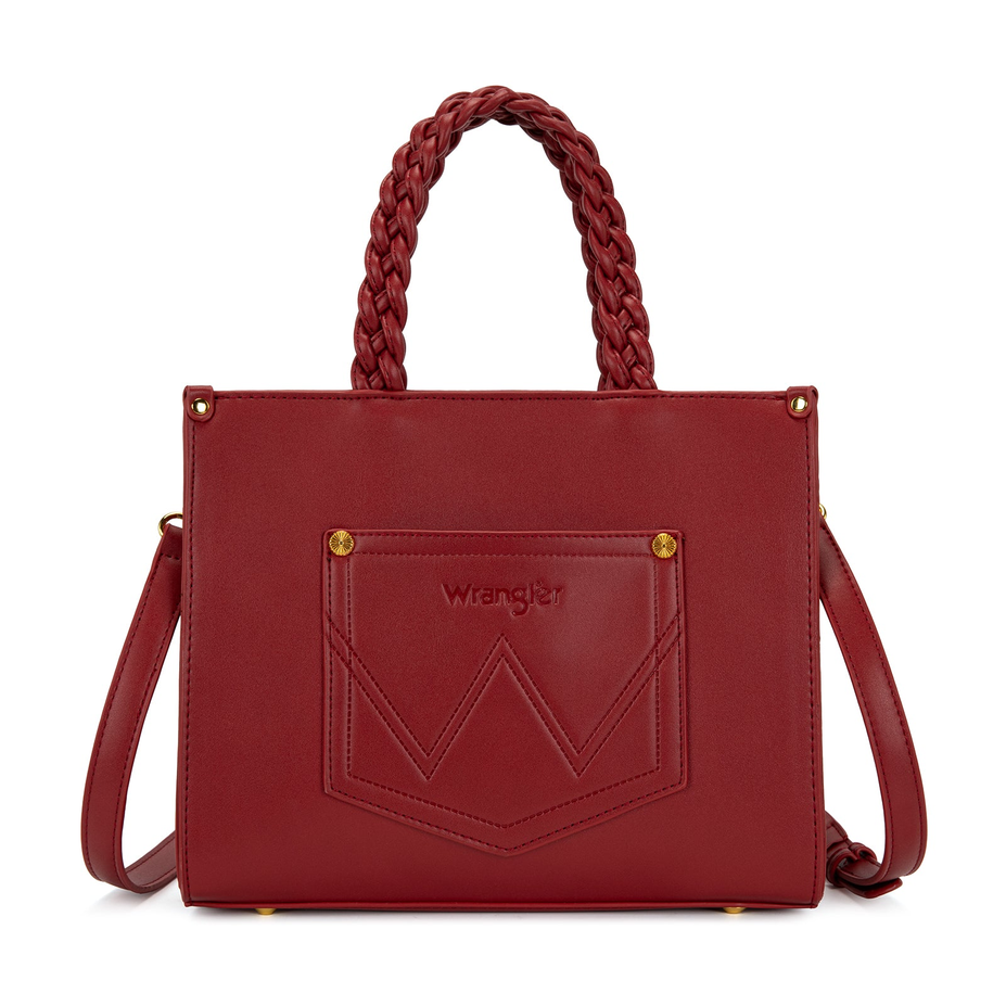 Floral Print Braided Tote Bag - WG-HB-438-8120-BDY