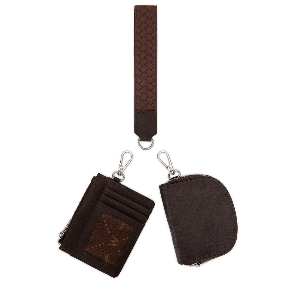 Floral Tooled 2-Piece RFID Wallet Set - WG-WL-608-0051-CF