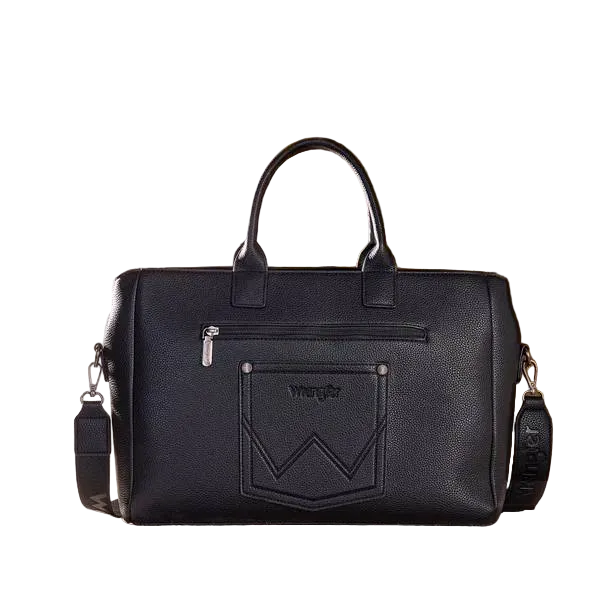 Whipstitch Work Tote Crossbody Bag - Black