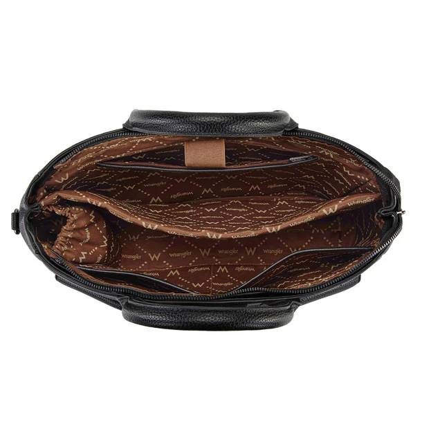 Whipstitch Work Tote Crossbody Bag - Black