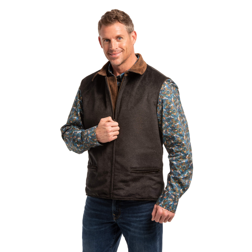 Memphis Goat Nubuck & Wool Lightweight Reversible Vest