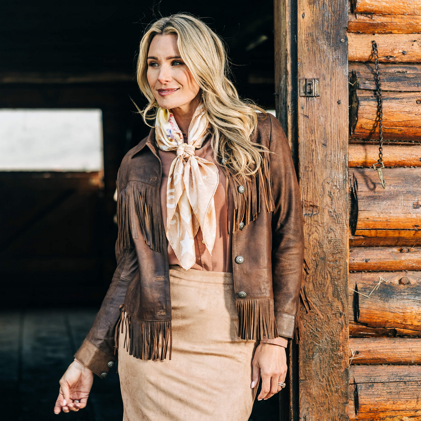 Lea Leather Fringe Jacket