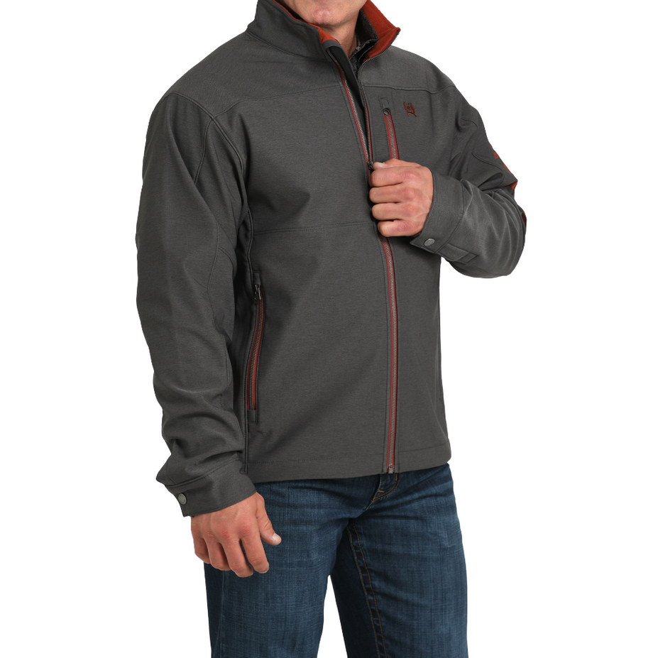 Mens Bonded Jacket in Charcoal