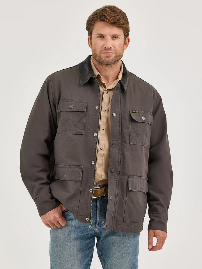 Western Lined Zip Front Barn Coat