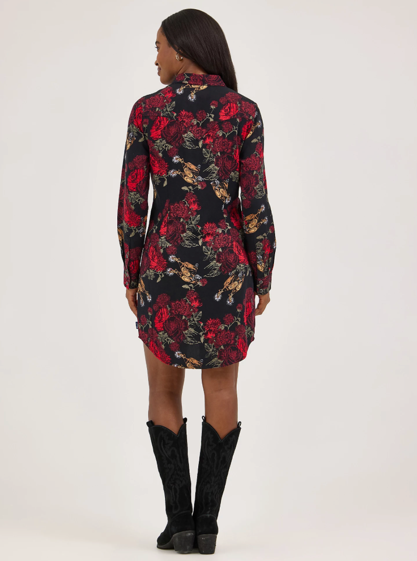 Punchy Western Snap Dress