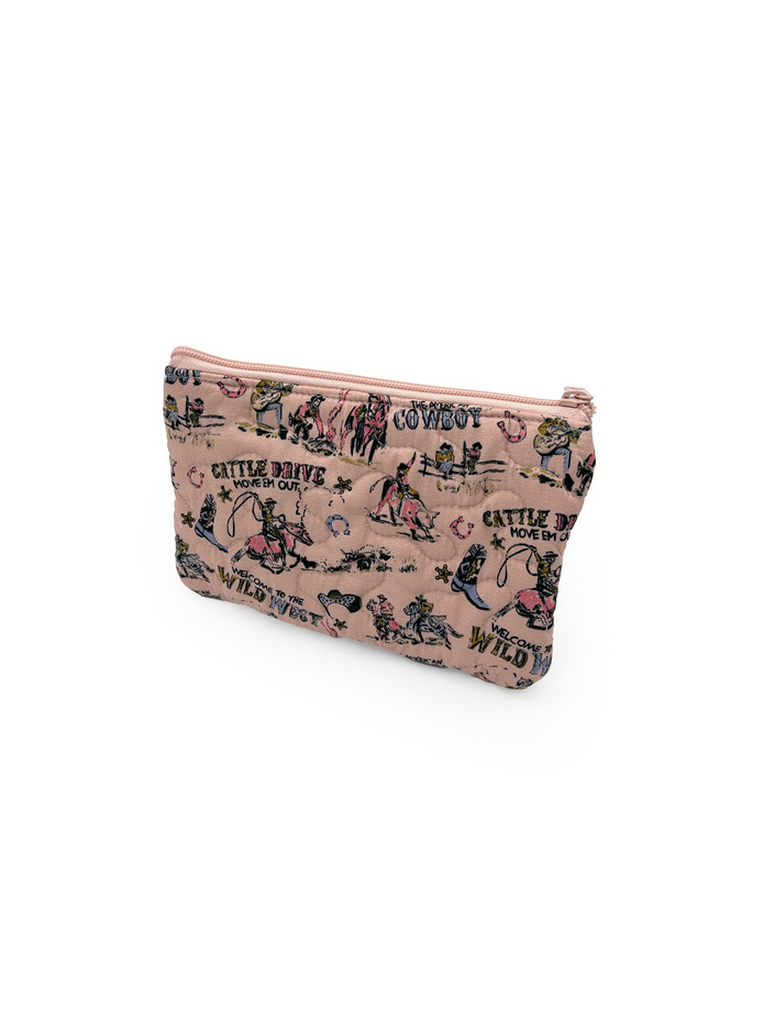 Ida Mae Home Small Quilted Makeup Bag