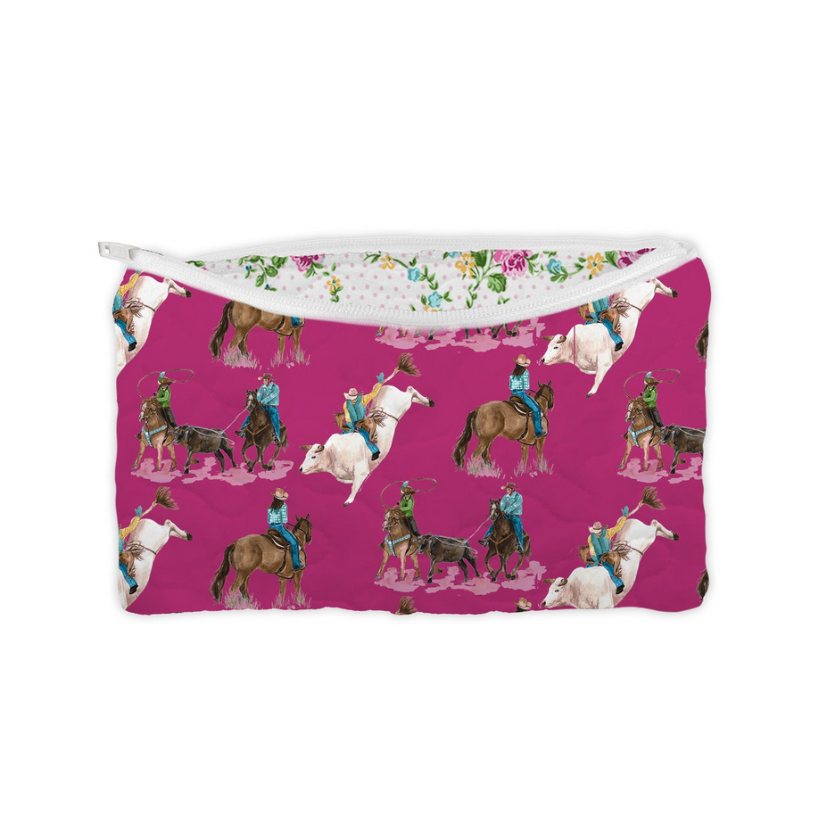 Ida Mae Home Small Quilted Makeup Bag
