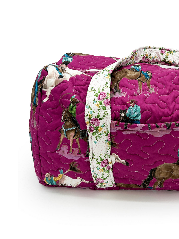 Quilted Weekender Duffle Bag