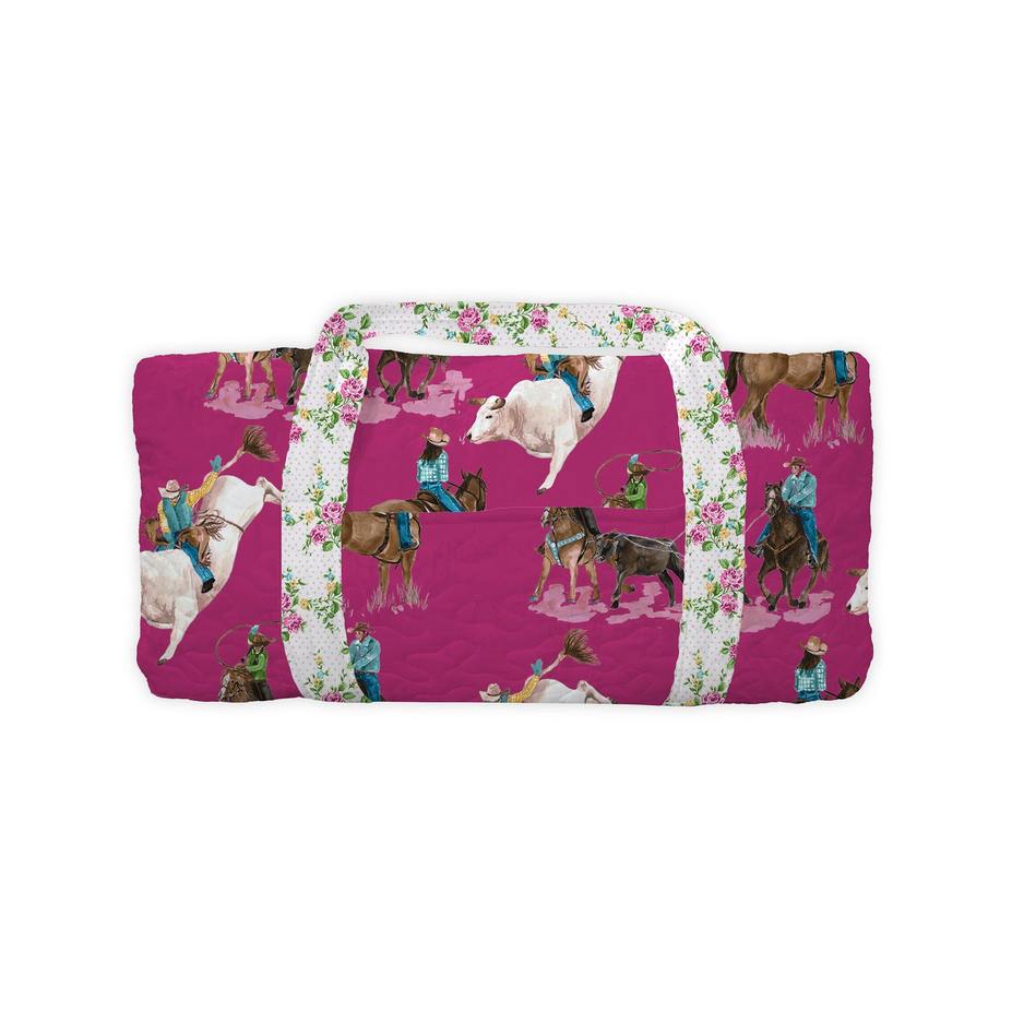 Quilted Weekender Duffle Bag