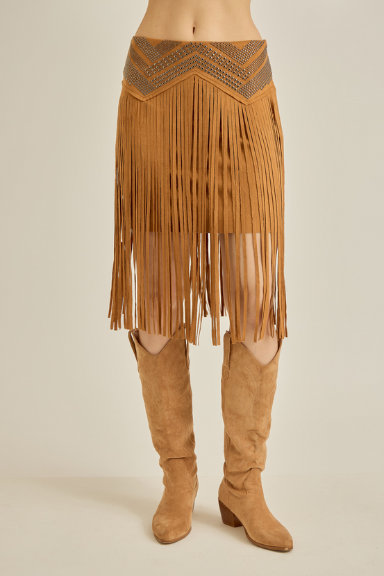 Statement Fringe Skirt