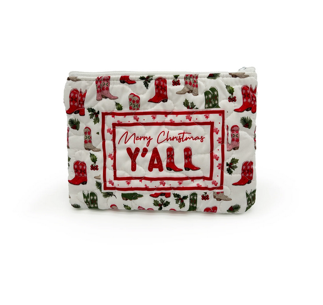 Ida Mae Home Small Quilted Makeup Bag