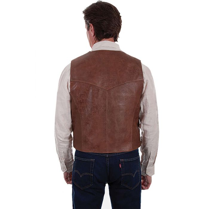 Men's Vintage Leather Lamb Vest