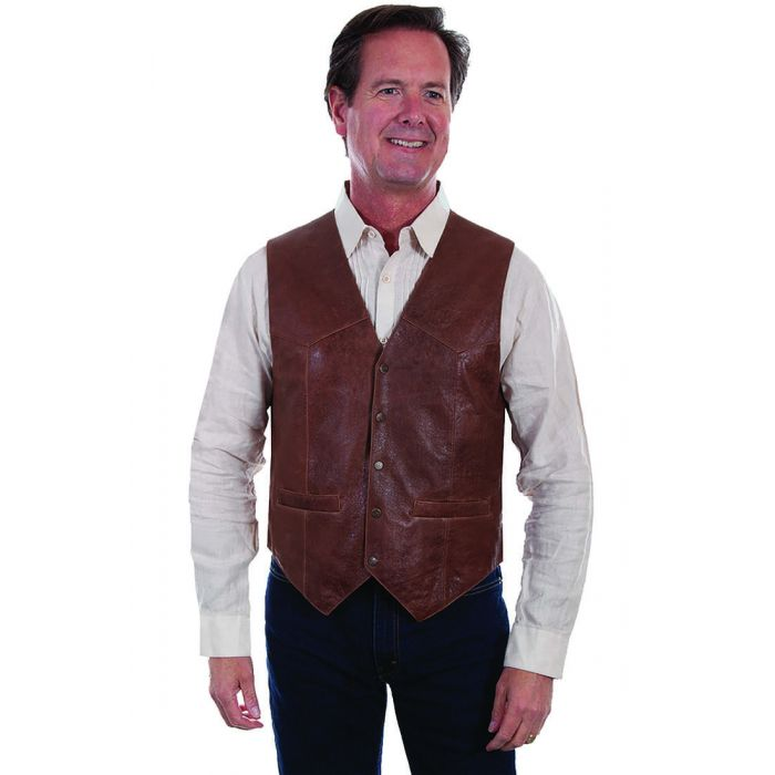 Men's Vintage Leather Lamb Vest