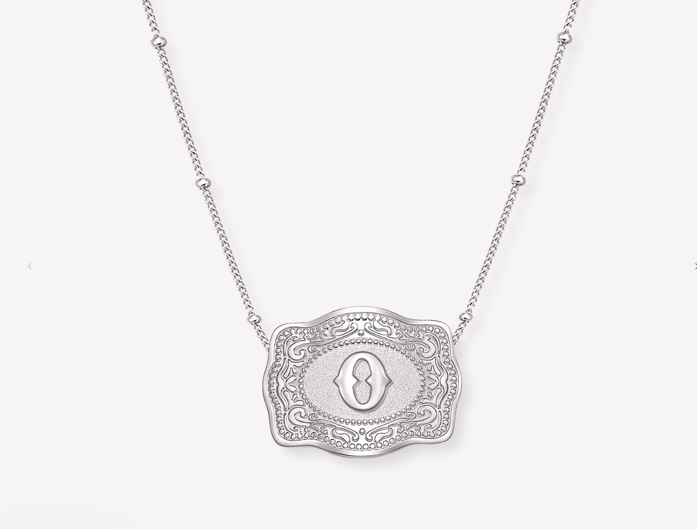 SpurWest Mini Belt Buckle Necklace (Initial)
