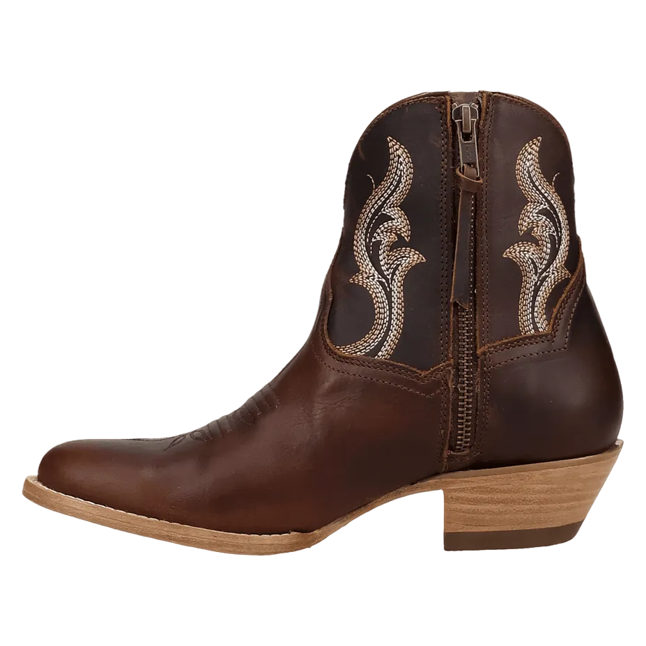 Rustic Charm Leather Bootie