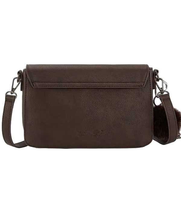 Trinity Ranch Genuine Cowhide Crossbody – Coffee