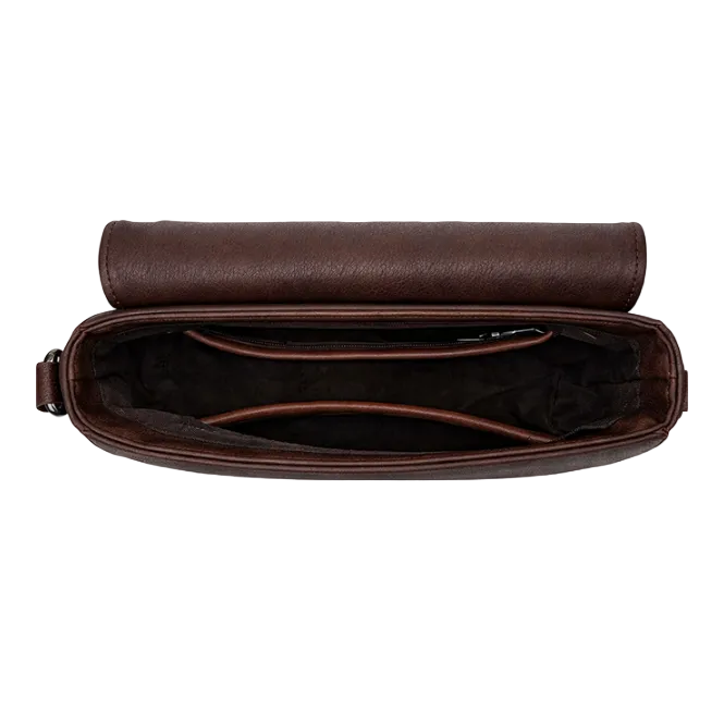 Trinity Ranch Genuine Cowhide Crossbody – Coffee